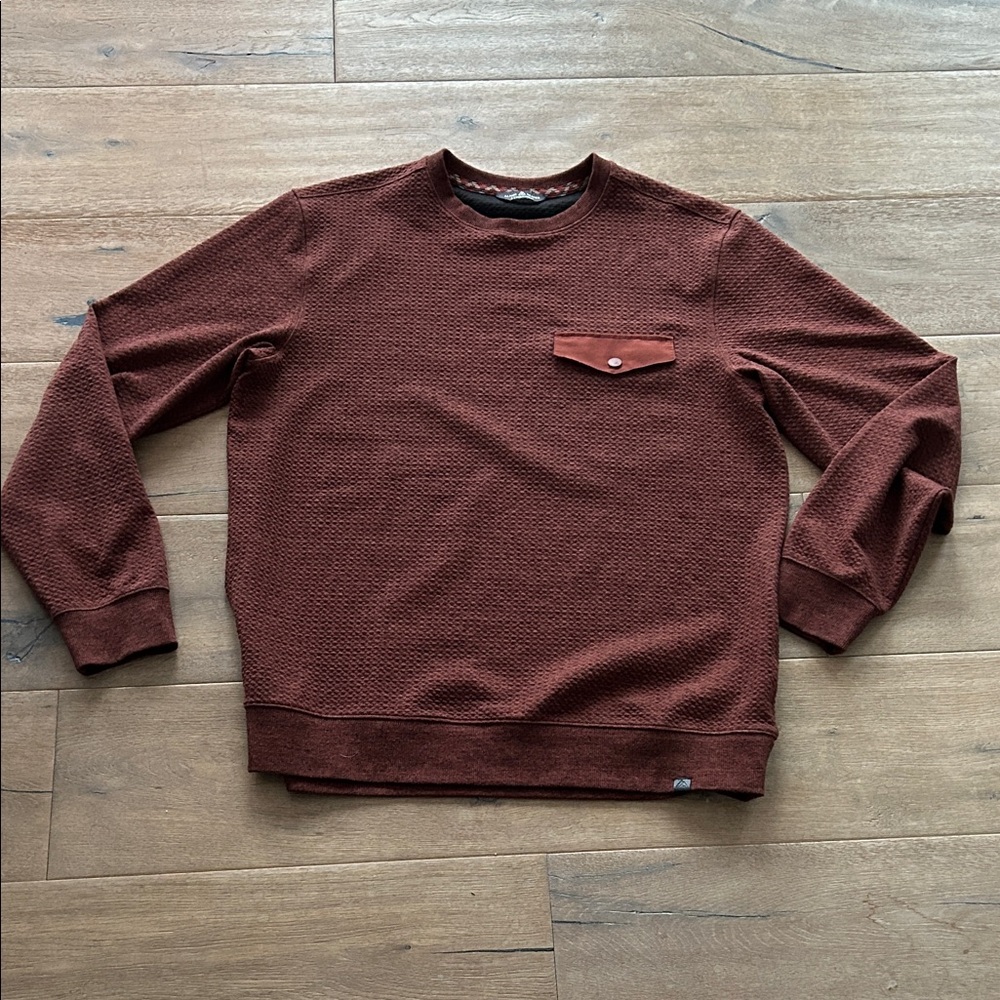 Alpine Design Men's Crewneck Sweater in Deep Brown